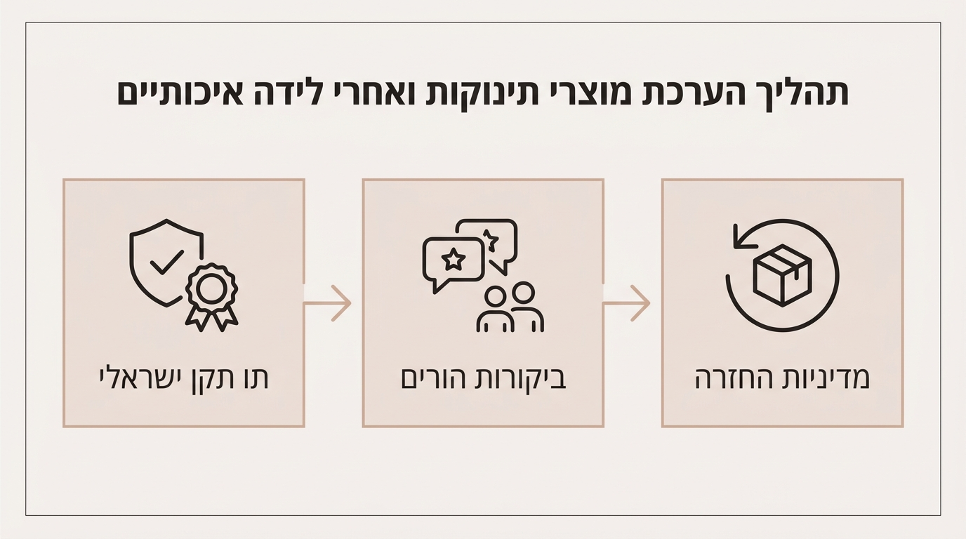 מדדים לבחירת ציוד איכותי לתינוק ויולדת