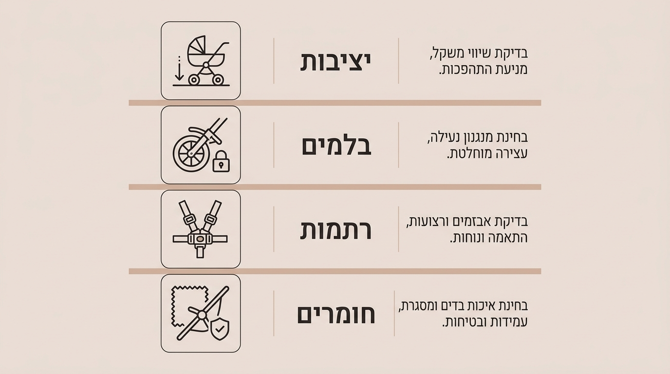 בטיחות ותקנים בעגלות תינוק – מה שחייבים לדעת לפני הרכישה